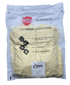 Găng Tay Latex SHIRUDO Phòng Sạch 12" – 8.0g (Powder-Free) | Cao Su Tự Nhiên, Không Bột, Chuẩn ISO
